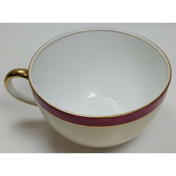 Vintage 1930's Victoria Czechoslovakia Bone China Tea Cup Coffee Cup Handle Gold - Picture 2 of 8